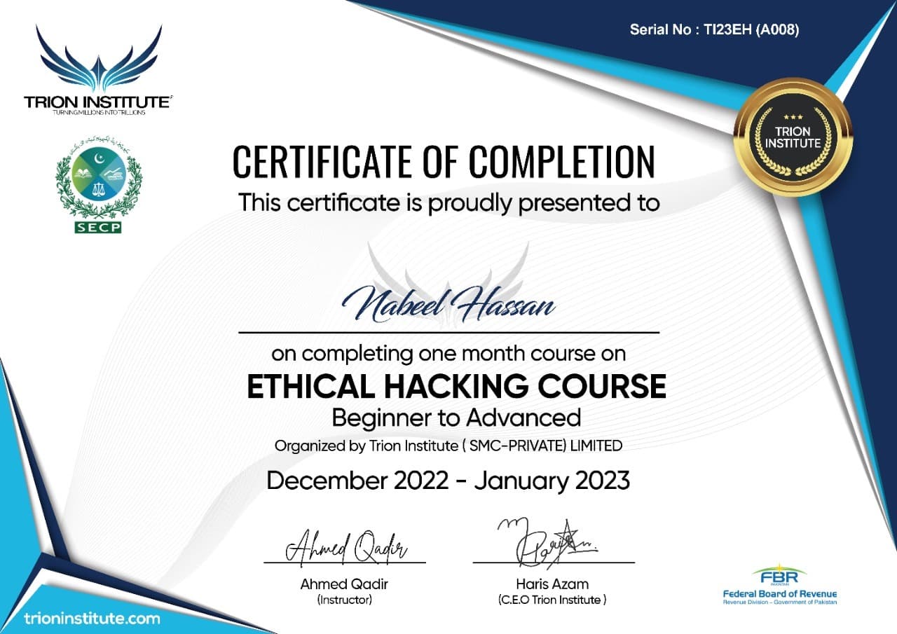 certificate